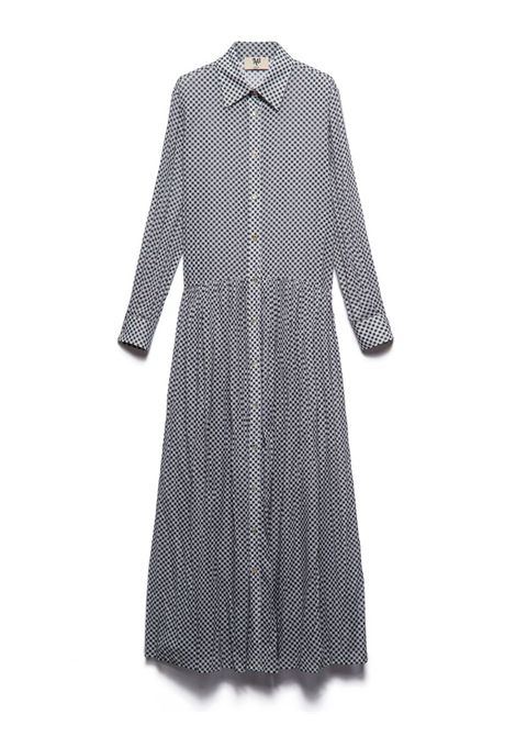 Abito Aniye by donna Vickie 185857 Nero stampa all over chemisier maniche lunghe Aniye by | Abiti | 1858572432